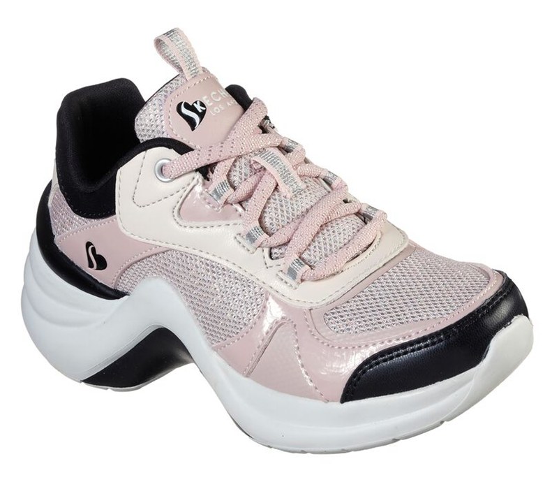 Skechers Flickor Rosa/Svarta Sneakers - Solei St. - Groovilicious - Sverige (ISPUQ-7329)